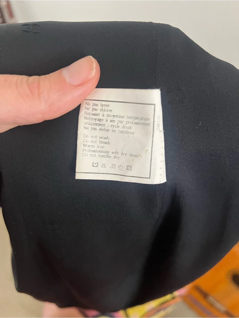 Vintage Chanel Boutique Fall 1996 Black Wool Sheath Dress, FR 34